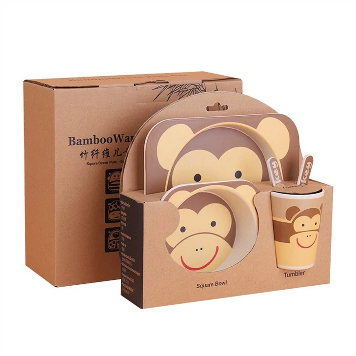 Bamboo Fiber Children's Tableware Set