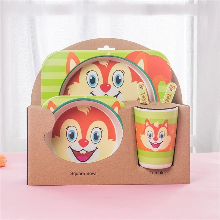 Bamboo Fiber Children's Tableware Set