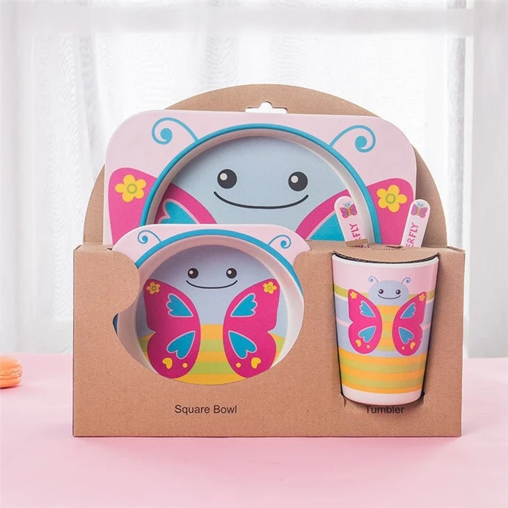 Bamboo Fiber Children's Tableware Set